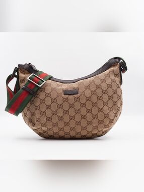 CD71 💗 GUCCI Monogram Web Halfmoon
